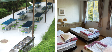 バーベキュー場、2人部屋